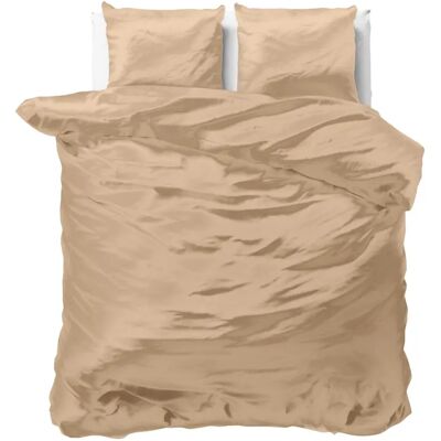 Sleeptime Dekbedovertrek Beauty Skin Care Taupe - Eenpersoons 140 x 200/220 cm + 1 kussensloop Sleeptime Dekbedovertrek Beauty Skin Care Taupe - Eenpersoons 140 x 200/220 cm + 1 kussensloop