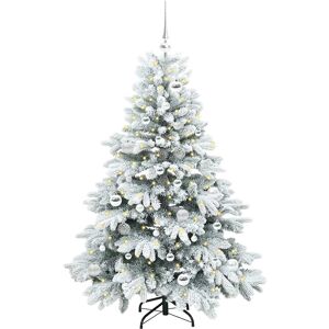 vidaXL Kunstkerstboom met 150 LED met standaard Wit 150 cm PE en PVC vidaXL Kunstkerstboom met 150 LED met standaard Wit 150 cm PE en PVC