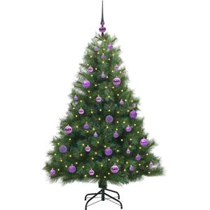 vidaXL Kunstkerstboom met 150 LED met standaard Groen 150 cm PE en PVC vidaXL Kunstkerstboom met 150 LED met standaard Groen 150 cm PE en PVC