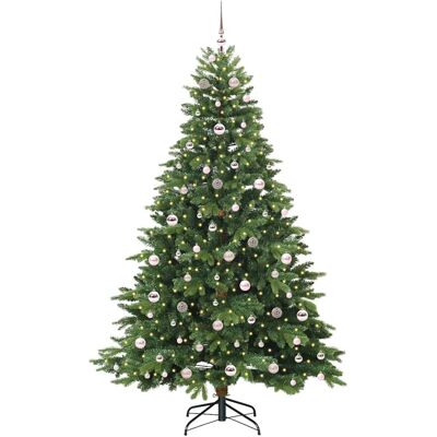 vidaXL Kunstkerstboom met 300 LED met standaard Groen 210 cm PE en PVC vidaXL Kunstkerstboom met 300 LED met standaard Groen 210 cm PE en PVC