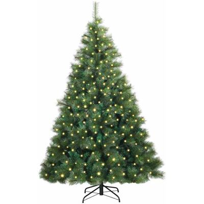 vidaXL Kunstkerstboom met 300 LED met standaard Groen 180 cm PE en PVC vidaXL Kunstkerstboom met 300 LED met standaard Groen 180 cm PE en PVC