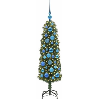 vidaXL Kunstkerstboom Groen 120 cm PVC en Staal en Kunststof vidaXL Kunstkerstboom Groen 120 cm PVC en Staal en Kunststof