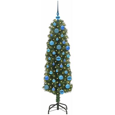vidaXL Kunstkerstboom Groen 150 cm PVC en Staal en Kunststof vidaXL Kunstkerstboom Groen 150 cm PVC en Staal en Kunststof