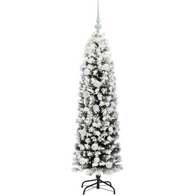 vidaXL Kunstkerstboom Groen 150 cm PVC en Staal en Kunststof vidaXL Kunstkerstboom Groen 150 cm PVC en Staal en Kunststof