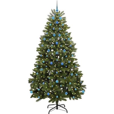 vidaXL Kunstkerstboom 240 cm 300 LED's Warmwit PVC en staal Groen vidaXL Kunstkerstboom 240 cm 300 LED's Warmwit PVC en staal Groen