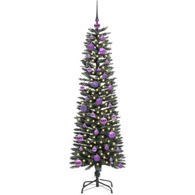 vidaXL Kunstkerstboom met 150 LED Groen 150 cm PVC en Plastic en Staal vidaXL Kunstkerstboom met 150 LED Groen 150 cm PVC en Plastic en Staal