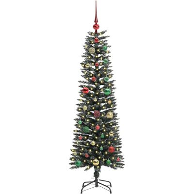 vidaXL Kunstkerstboom met 150 LED Groen 150 cm PVC en Plastic en Staal vidaXL Kunstkerstboom met 150 LED Groen 150 cm PVC en Plastic en Staal
