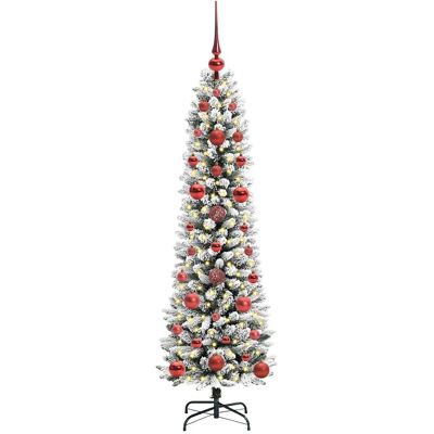 vidaXL Kunstkerstboom Wit 120 cm PVC en Metaal en Plastic vidaXL Kunstkerstboom Wit 120 cm PVC en Metaal en Plastic