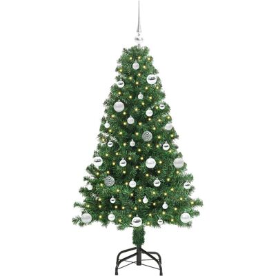 vidaXL Kunstkerstboom Groen 150 cm PVC en Staal en Kunststof vidaXL Kunstkerstboom Groen 150 cm PVC en Staal en Kunststof
