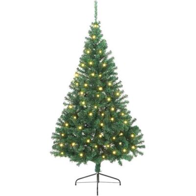 vidaXL Kunstmatig Voorverlicht Kerstboom met 300 LED Groen 240 cm PVC vidaXL Kunstmatig Voorverlicht Kerstboom met 300 LED Groen 240 cm PVC