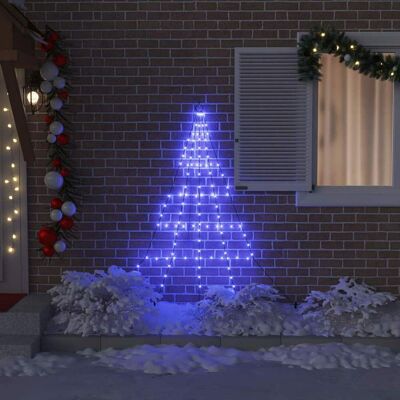 vidaXL LED Kerstboom met Grondspiesjes Blauw 182 cm Metaal vidaXL LED Kerstboom met Grondspiesjes Blauw 182 cm Metaal