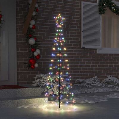 vidaXL LED Kerstboom EKENAS 250 cm 390 LED's Meerkleurig Staal vidaXL LED Kerstboom EKENAS 250 cm 390 LED's Meerkleurig Staal
