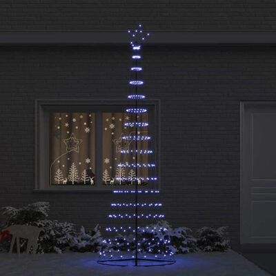vidaXL LED Kerstboom Blauw 302,5 cm Metaal vidaXL LED Kerstboom Blauw 302,5 cm Metaal
