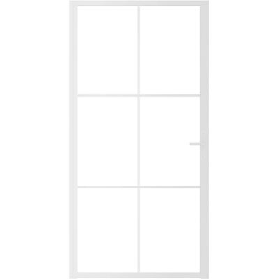 vidaXL Witte Interieurdeur 102,5x201,5 cm ESG Glas en Aluminium - Interieur Deur vidaXL Witte Interieurdeur 102,5x201,5 cm ESG Glas en Aluminium - Interieur Deur