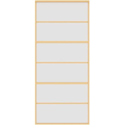 vidaXL Schuifdeur Goud Mat ESG Glas Aluminium - Schuifdeur vidaXL Schuifdeur Goud Mat ESG Glas Aluminium - Schuifdeur