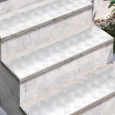 vidaXL Aluminium checker plates - 4 stuks - 80x20 cm - Zilver - Ruw antislip vidaXL Aluminium checker plates - 4 stuks - 80x20 cm - Zilver - Ruw antislip