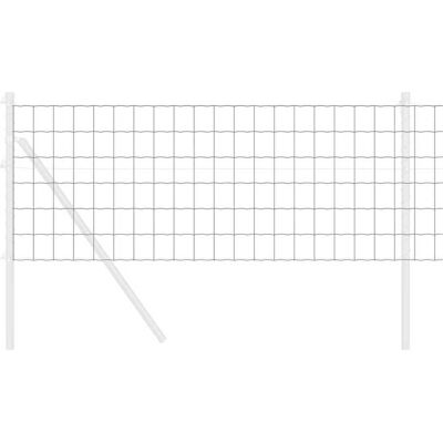 vidaXL Euro Hek 0,4 x 10 m PVC-gecoat ijzer Grijs vidaXL Euro Hek 0,4 x 10 m PVC-gecoat ijzer Grijs