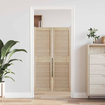 vidaXL Kastdeur 2 st Naturel 140,5 x 39,5 cm Massief grenenhout vidaXL Kastdeur 2 st Naturel 140,5 x 39,5 cm Massief grenenhout