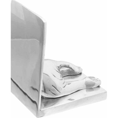 vidaXL Boeksteunen Set van 2 zilver aluminium 12 x 15 x 18 cm - Boeksteunen vidaXL Boeksteunen Set van 2 zilver aluminium 12 x 15 x 18 cm - Boeksteunen