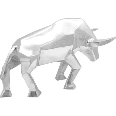 vidaXL Zilveren Aluminium Stier Sculptuur - Art Nouveau Decoratie vidaXL Zilveren Aluminium Stier Sculptuur - Art Nouveau Decoratie