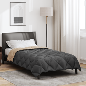 vidaXL Winter Dekbed Antraciet en Taupe 155 x 220 cm Microfiber vidaXL Winter Dekbed Antraciet en Taupe 155 x 220 cm Microfiber