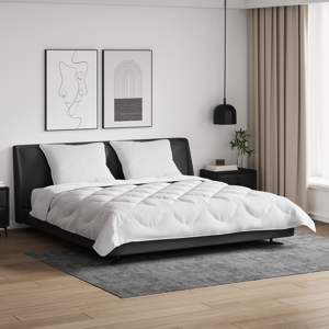 vidaXL Dekbed Set met kussen 3 pcs Wit Microfiber en Dons Feather vidaXL Dekbed Set met kussen 3 pcs Wit Microfiber en Dons Feather