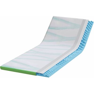 vidaXL matrastopper Wit en Groen 70 x 200 cm Jacquard Stof vidaXL matrastopper Wit en Groen 70 x 200 cm Jacquard Stof