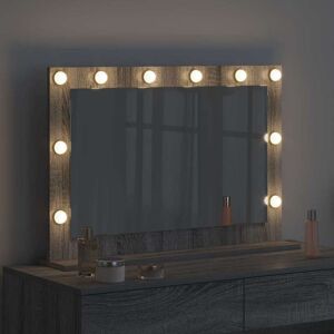 Vidaxl - Spiegel Grey Sonoma - 80x55cm - Wandmontage LED Vidaxl - Spiegel Grey Sonoma - 80x55cm - Wandmontage LED