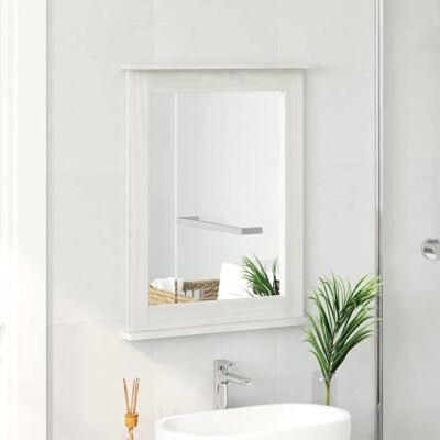 vidaXL Spiegel VIGO Antiek wit 55,5 x 5 x 70 cm Massief grenenhout vidaXL Spiegel VIGO Antiek wit 55,5 x 5 x 70 cm Massief grenenhout