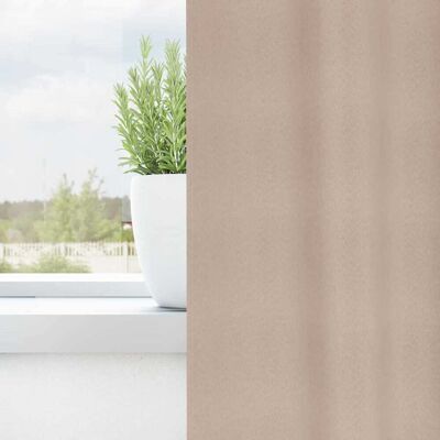 vidaXL Zwart-out Gordijnen met Ringen 2 st Taupe 140 x 140 cm vidaXL Zwart-out Gordijnen met Ringen 2 st Taupe 140 x 140 cm