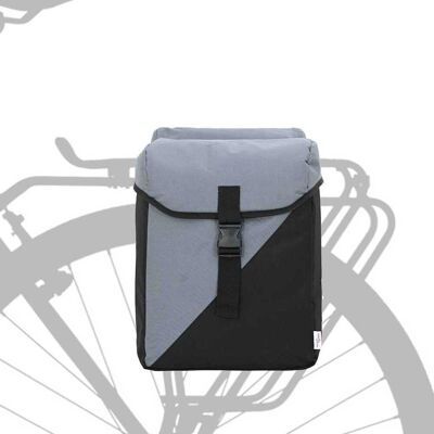 vidaXL Fietstas Grijs en zwart 31,5 x 15,5 x 40 cm Polyester vidaXL Fietstas Grijs en zwart 31,5 x 15,5 x 40 cm Polyester