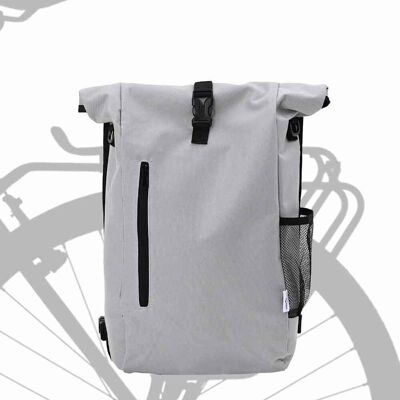 vidaXL Fietstas Grijs 31 x 13 x 58 cm Polyester vidaXL Fietstas Grijs 31 x 13 x 58 cm Polyester