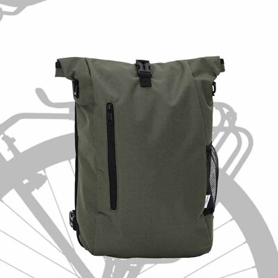 vidaXL Fietstas Olijfgroen 31 x 13 x 58 cm Polyester vidaXL Fietstas Olijfgroen 31 x 13 x 58 cm Polyester