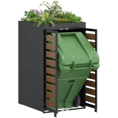 vidaXL Afvalcontaineropslag met plantenbakdak voor 240L container vidaXL Afvalcontaineropslag met plantenbakdak voor 240L container