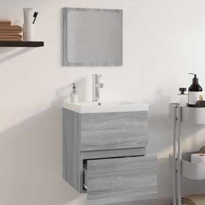 ALTRO Cemento Badkamer Set met Wastafel & Spiegel ALTRO Cemento Badkamer Set met Wastafel & Spiegel