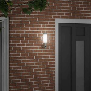 VIDAXL Roestvrijstalen Buiten Wandlamp met Sensor - Wandlamp VIDAXL Roestvrijstalen Buiten Wandlamp met Sensor - Wandlamp