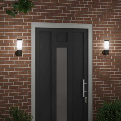VIDAXL Zwarte Wandlampenset - Moderne Binnen/Buitenverlichting VIDAXL Zwarte Wandlampenset - Moderne Binnen/Buitenverlichting