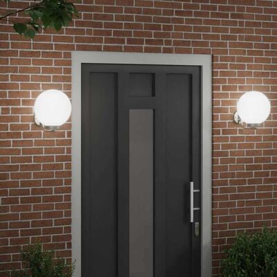 vidaXL Buiten Wandlamp 2 pcs Zilver 29 x 25 x 33 cm vidaXL Buiten Wandlamp 2 pcs Zilver 29 x 25 x 33 cm