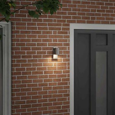 vidaXL Buiten Wandlamp Zilver 6,5 x 10,5 x 16 cm RVS en Glas vidaXL Buiten Wandlamp Zilver 6,5 x 10,5 x 16 cm RVS en Glas