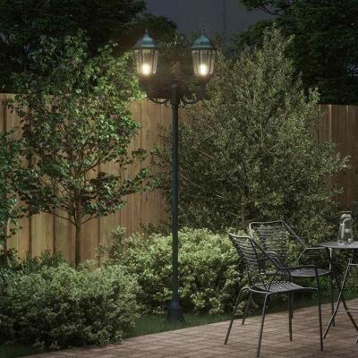 Tuinlamp met Paal en 2 E27 Lampen - Tuinlicht Tuinlamp met Paal en 2 E27 Lampen - Tuinlicht
