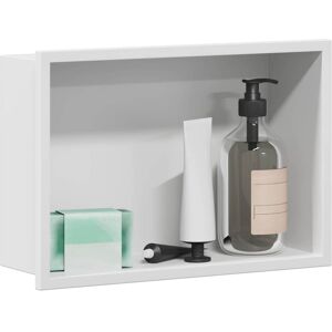 vidaXL Douche Niche Wit 30 x 20 x 9,5 cm Roestvrij staal vidaXL Douche Niche Wit 30 x 20 x 9,5 cm Roestvrij staal