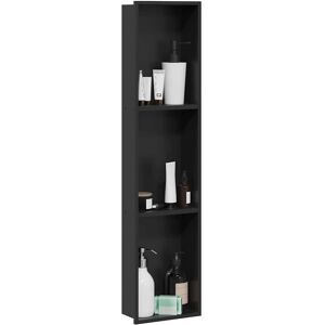 vidaXL Douche Niche Zwart 90 x 20 x 9,5 cm Roestvrij staal vidaXL Douche Niche Zwart 90 x 20 x 9,5 cm Roestvrij staal