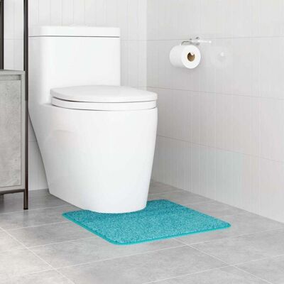 vidaXL Turquoise Microfiber Ronde Badmat - Badkameraccessoire vidaXL Turquoise Microfiber Ronde Badmat - Badkameraccessoire