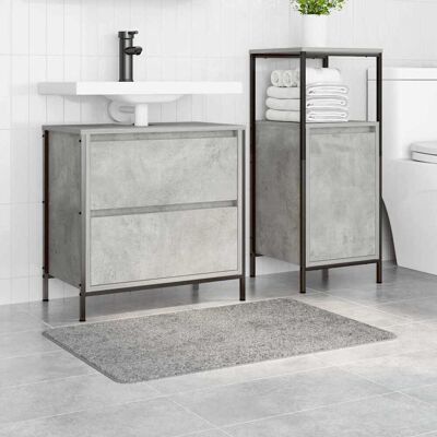 vidaXL Grijze katoenen 60 x 90 cm badmat - Badmat vidaXL Grijze katoenen 60 x 90 cm badmat - Badmat