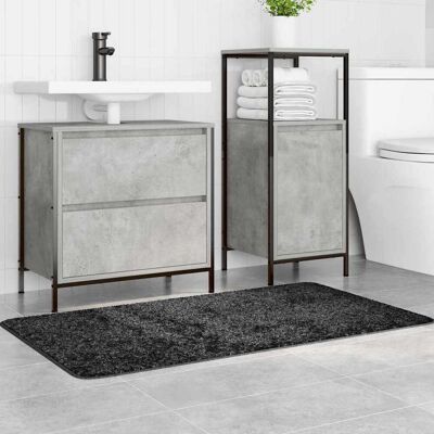vidaXL - Microvezel 70x120 - Donkergrijs - Badmat vidaXL - Microvezel 70x120 - Donkergrijs - Badmat