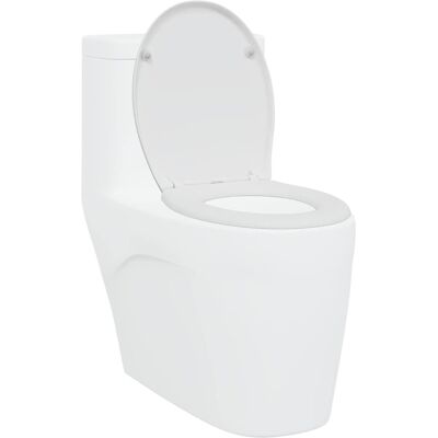 vidaXL Witte kunststof standaard oval toiletbril - Toiletzitting vidaXL Witte kunststof standaard oval toiletbril - Toiletzitting