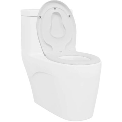 vidaXL Wit ronde Duroplast toiletbril - Toilet Seat vidaXL Wit ronde Duroplast toiletbril - Toilet Seat