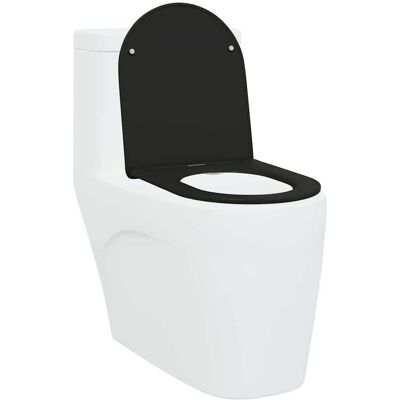 vidaXL Zwart kunststof standaard toiletbril - Toiletzitting vidaXL Zwart kunststof standaard toiletbril - Toiletzitting