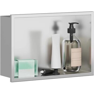 vidaXL Douche Niche zilver 30 x 20 x 9,5 cm Roestvrij staal vidaXL Douche Niche zilver 30 x 20 x 9,5 cm Roestvrij staal