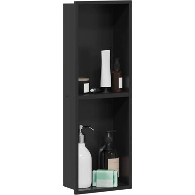 vidaXL Douche Niche Zwart 60 x 20 x 9,5 cm Roestvrij staal vidaXL Douche Niche Zwart 60 x 20 x 9,5 cm Roestvrij staal